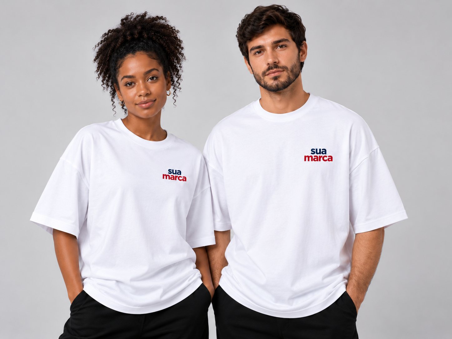 Camiseta oversized com DTF